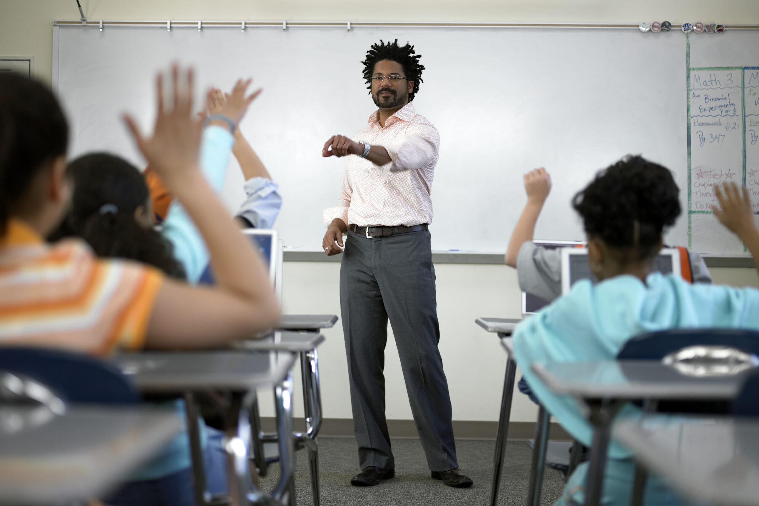 Black teacher students sharing white compilation
